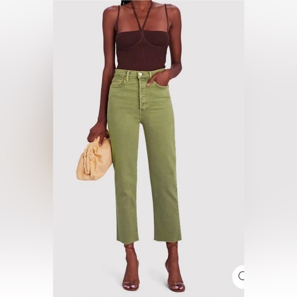 Re/Done Denim - Re/Done High Rise Green Women's Jeans